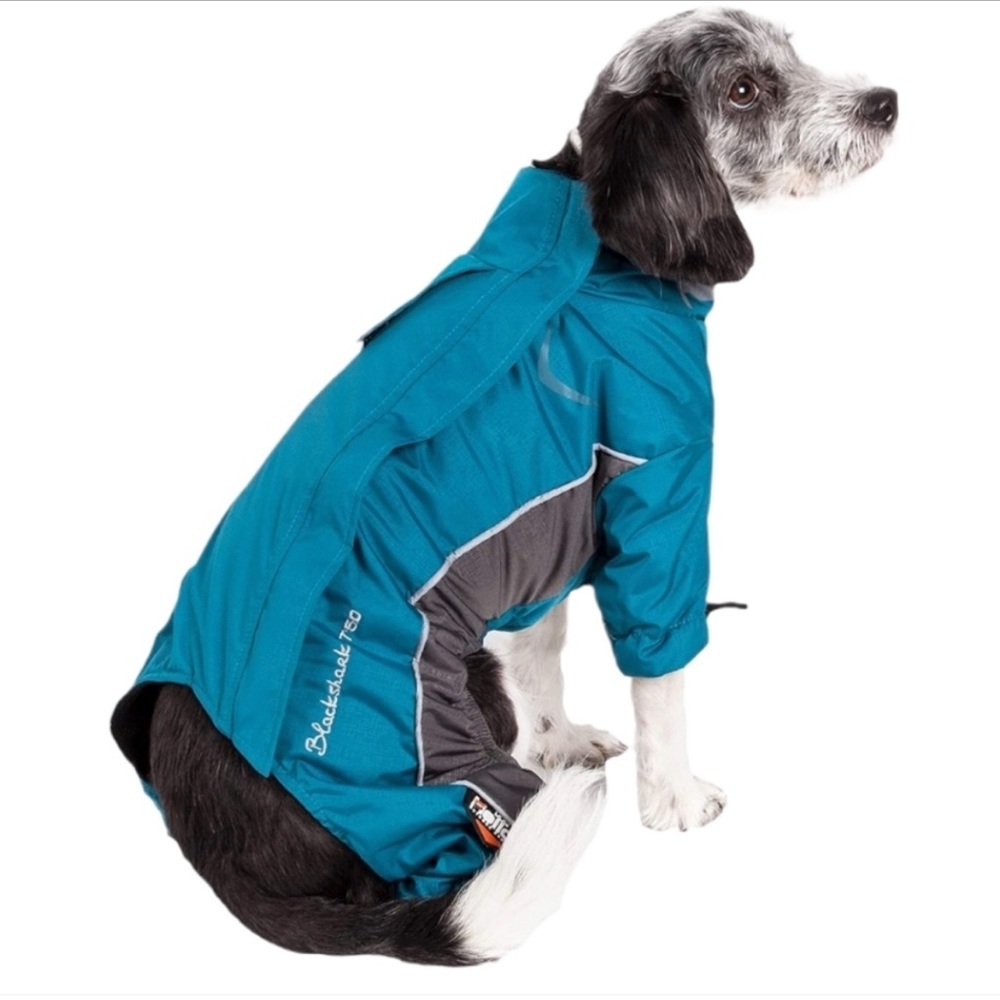 Blue DOGHELIOS 'Blizzard' Full-Bodied Insulated Dog Jacket Size S